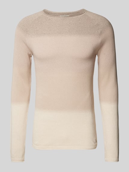 JACK & JONES Regular fit gebreide pullover van zuiver katoen Beige - 2
