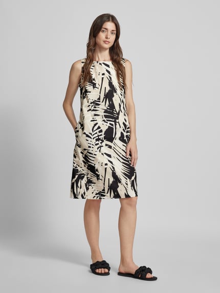 COMMA Knielanges Kleid mit Rundhalsausschnitt Black 1