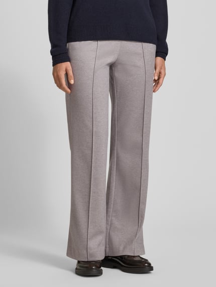 Christian Berg Woman Flared stoffen broek met vaste persplooien Taupe - 4