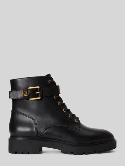 Lauren Ralph Lauren Schnürstiefel aus echtem Leder Black 2