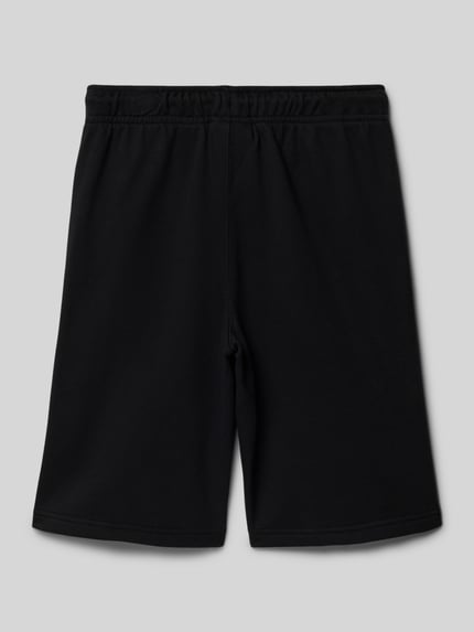 Produktfoto, Sweatshorts mit Logo und elastischem Bund von CHAMPION im Baumwoll-Mix, schwarz, relaxed Fit, strukturierte Oberfläche