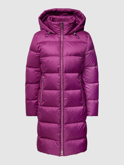 Marc O'Polo Lange donsjas met capuchon en tunnelkoord Fuchsia - 2