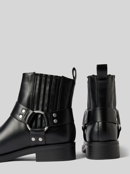 ONLY Bikerlaarzen met riempjes en studs Zwart - 2