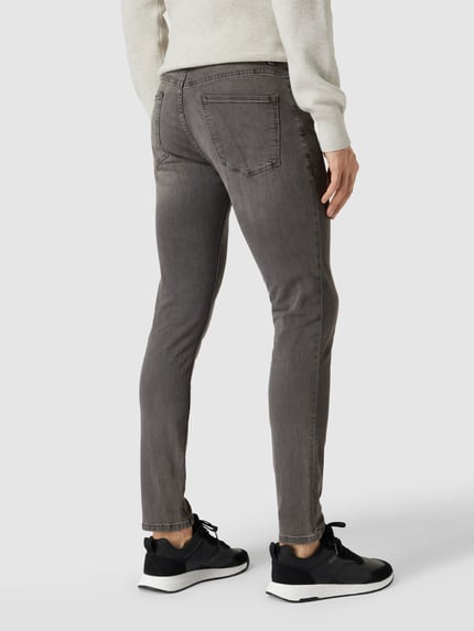 REVIEW Skinny Fit Jeans mit Label-Patch Mittelgrau 5