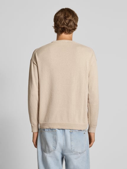 ONLY & SONS Relaxed Fit Strickpullover mit Baumwoll-Anteil Modell 'JOB' Beige 5