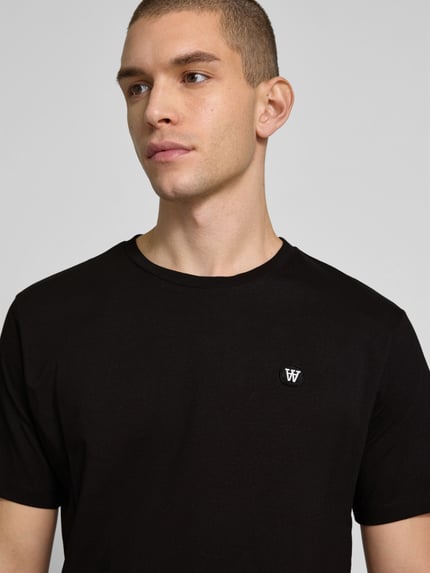 Wood Wood Regular Fit T-Shirt aus reiner Baumwolle Modell 'ACE' Black 3