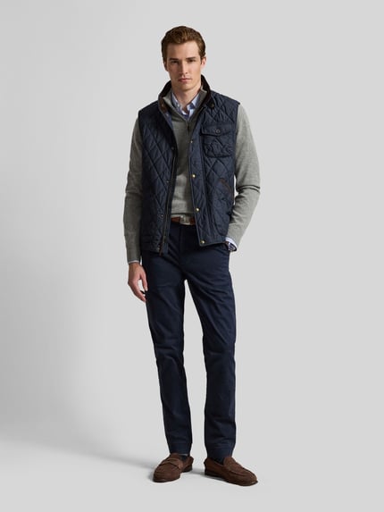 Polo Ralph Lauren Regular Fit Troyer aus reiner Wolle Mittelgrau 1