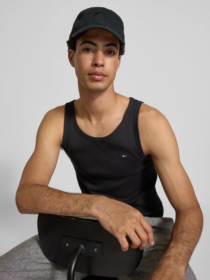 Tommy Jeans Top typu krój slim fit z czystej bawełny w zestaw 2 szt. Czarny 3