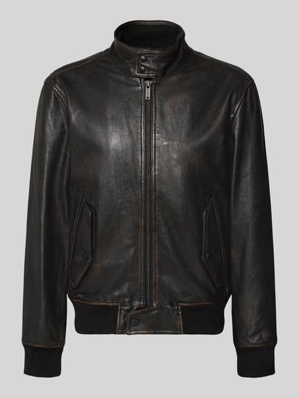 Regular Fit Jacke aus echtem Lammleder Modell 'BERKELY' Shop The Look MANNEQUINE