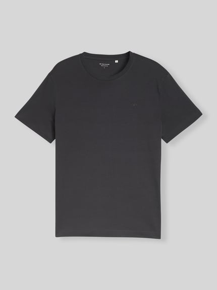 Tom Tailor Regular Fit T-Shirt aus reiner Baumwolle Dunkelgrau 2
