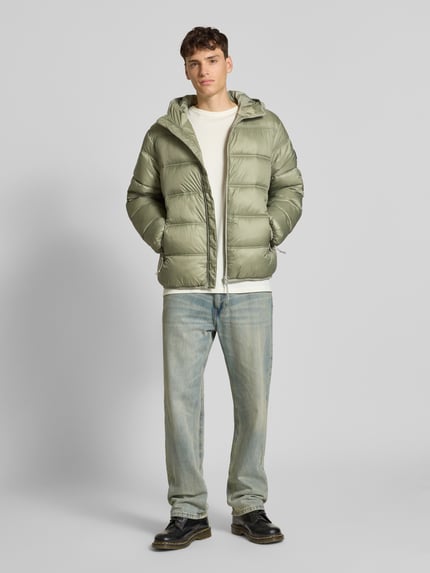 Tommy Jeans Regular fit gewatteerd jack met mesh Olijfgroen - 1