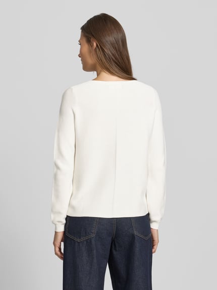 Christian Berg Woman Regular Fit Longsleeve aus reiner Baumwolle in Strick-Optik Offwhite 5