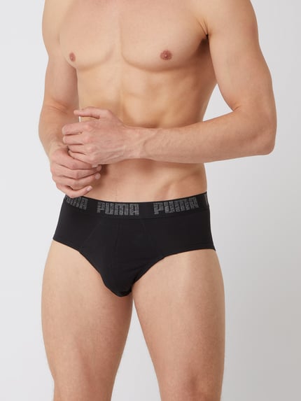 PUMA Figi z dodatkiem streczu w zestawie 2 szt. Czarny 3