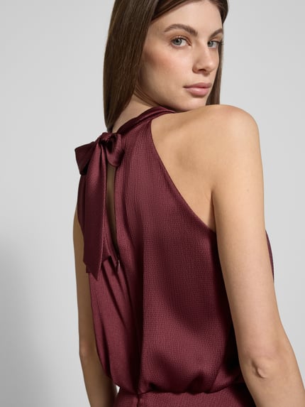 V by Vera Mont Cocktailkleid mit Schnürung und Reißverschluss Bordeaux 3