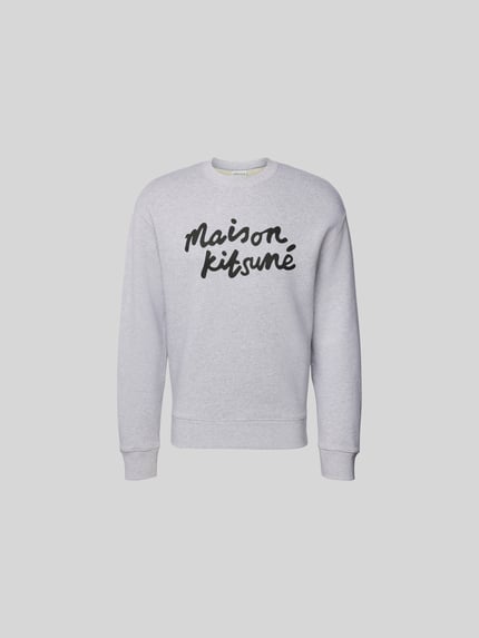 MAISON KITSUNÉ Sweatshirt met labelprint Lichtgrijs gemêleerd - 2