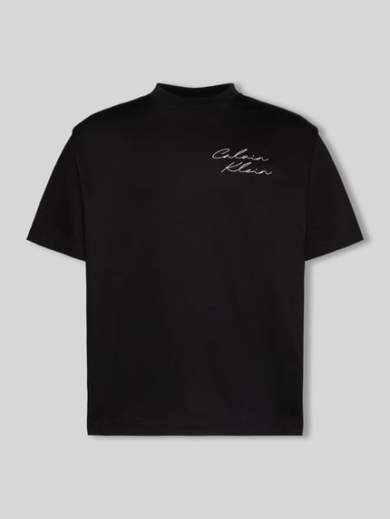 Calvin Klein Jeans Relaxed Fit T-Shirt aus reiner Baumwolle Black 2