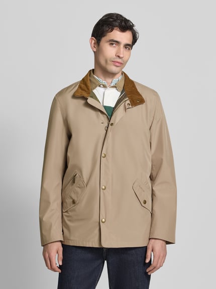 Barbour regular fit hemdjack met staande kraag Zand - 4