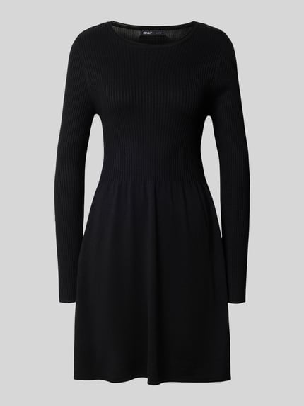 ONLY Regular Fit Strickkleid aus Viskose-Mix Modell 'ALMA' Black 2