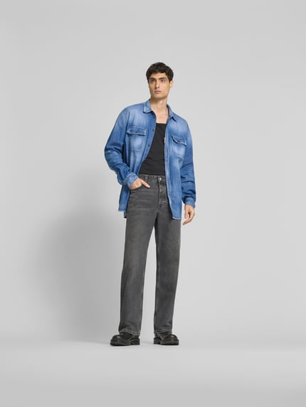 Dsquared2 Koszula jeansowa o kroju regular fit z kieszeniami na piersi Niebieski 1