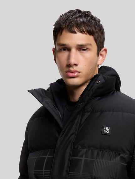 HUGO Pufferjacke mit Logo-Patch Modell 'Baltos2642' Black 3