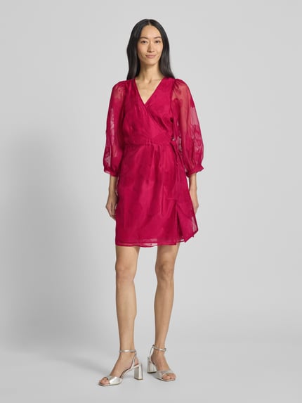 mbyM Wickelkleid mit 3/4-Arm Modell 'Dovie' Bordeaux 1