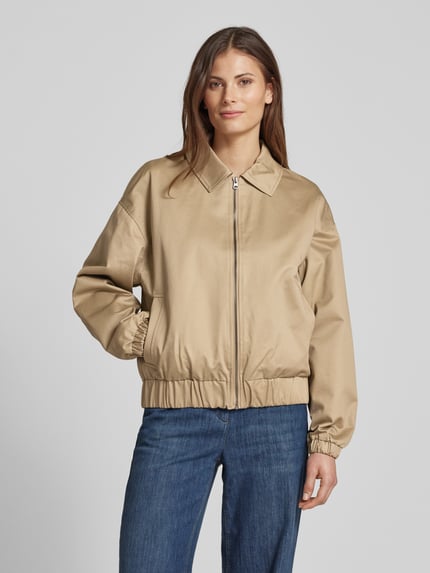Jake*s Casual Bomberjack met strookzakken Beige - 4
