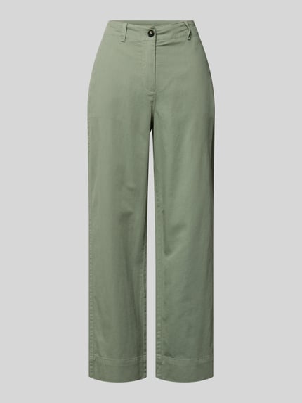 Marc O'Polo regular fit wijdte broek van mix van katoen, lyocell en linnen Lichtgroen - 2