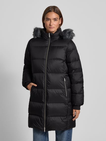 Calvin Klein Womenswear Płaszcz pikowany o kroju regular fit z zamkiem błyskawicznym dwustronnym Czarny 4