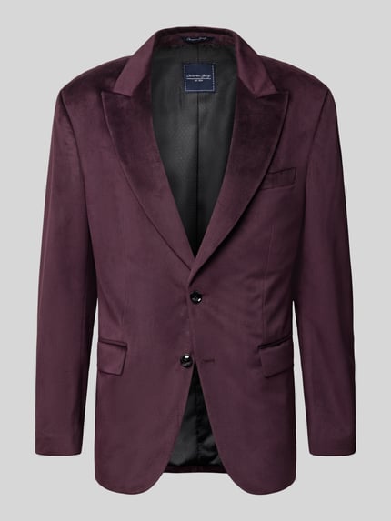 Christian Berg Men Fluwelen colbert met 2 knopen Aubergine - 2