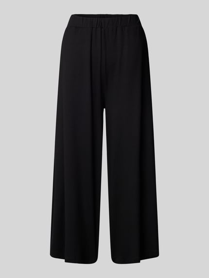 Marc O'Polo DENIM Wide leg stoffen broek met verkort model Zwart - 2