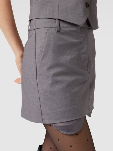 Designers Remix minirok met verborgen sluitlijst Middengrijs gemêleerd - 3