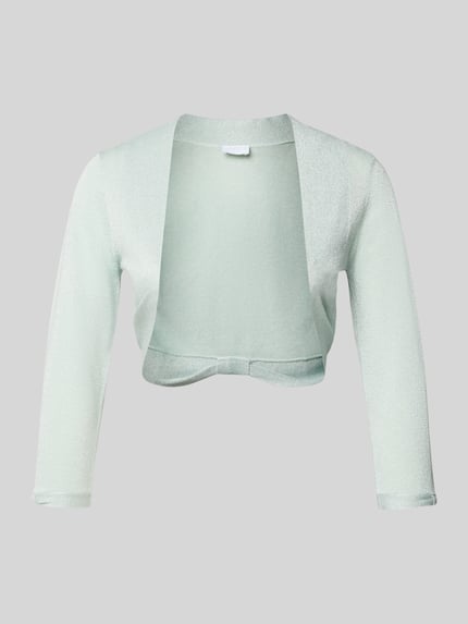 Productfoto, Regular Fit Bolero uit viscosemix van Jake*s Cocktail, glinsterende brei-look, lichtgroen, 3/4-mouw, ruglengte 33 cm