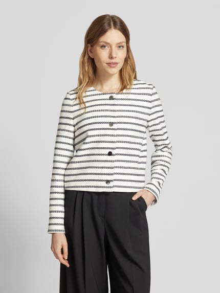 COMMA Blazer mit durchgehender Knopfleiste Offwhite 4