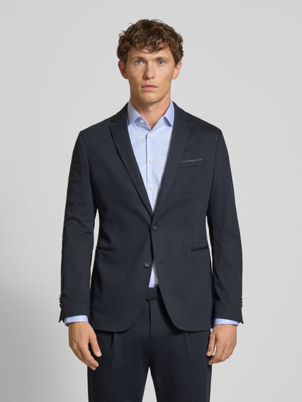 CINQUE Slim fit 2-knoops colbert met paspelzakken model 'Data' Donkerblauw - 4