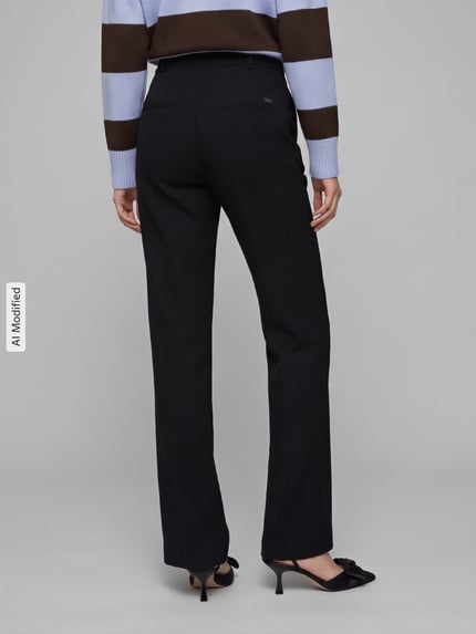 TONI Regular Fit Weite Hose mit Viskose-Anteil Modell 'Jenny Wide' Black 5