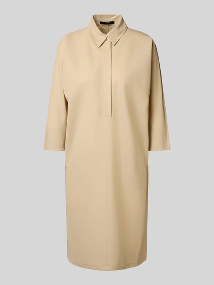 someday. Knielanges Kleid mit Umlegekragen Modell 'Quirve' Sand 2