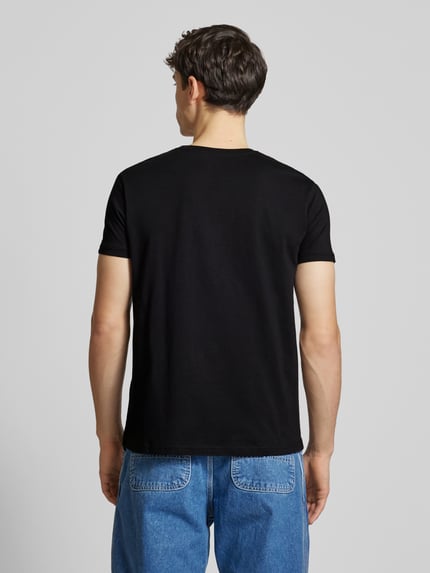Alpha Industries T-shirt z nadrukiem z logo Czarny 5