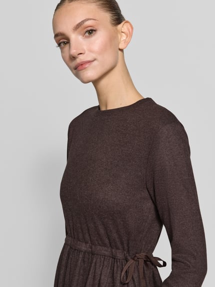 Weekend Max Mara Fit and Flare Freizeitkleid aus Viskose-Mix Modell 'VETTURA' Mittelbraun 3