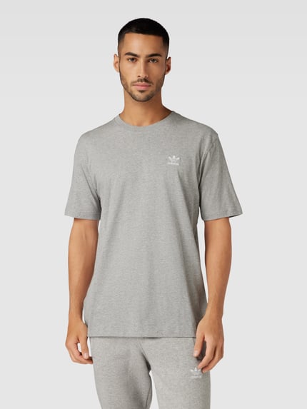 adidas Originals T-Shirt mit Label-Stitching Modell 'ESSENTIAL' Hellgrau 4