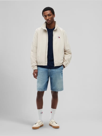 Tommy Jeans relaxed fit blouson met logoprint Beige - 1