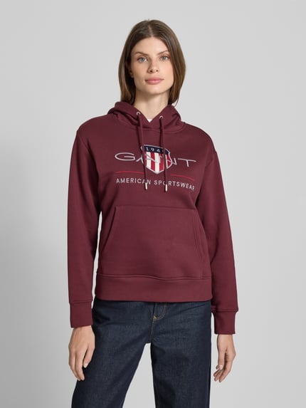 GANT Hoodie mit Kapuze und Logo-Stitching Bordeaux 4