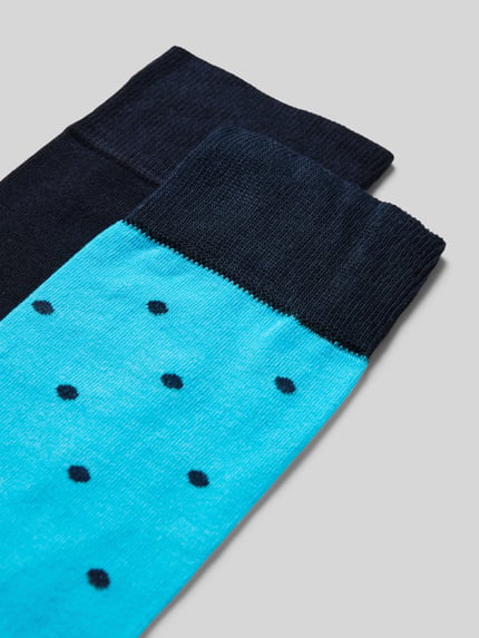 Christian Berg Men sokken met labeldetail in set van 2 Aquablauw - 2