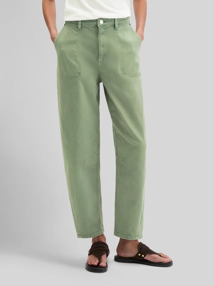 Marc O'Polo Jeansy o kroju barrel fit z mieszanki bawełny Jasnozielony 4