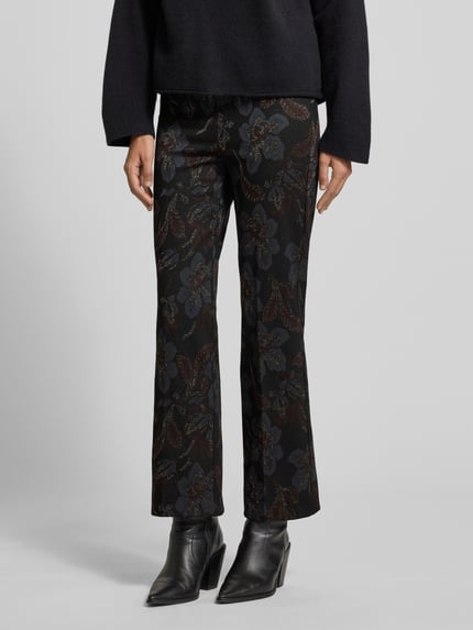 CAMBIO Broek met elastische band, model 'FAITH' Zwart - 4