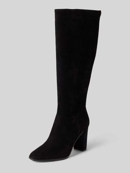 Lauren Ralph Lauren Stiefel aus echtem Veloursleder mit Logo-Detail Modell 'ARTIZAN TALL' Black 1