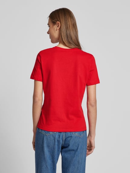 Tommy Hilfiger T-shirt met labelprint Rood - 5
