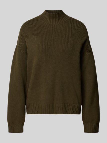 MANGO Regular Fit Pullover mit Mock Neck Modell 'MARIN' Khaki 1