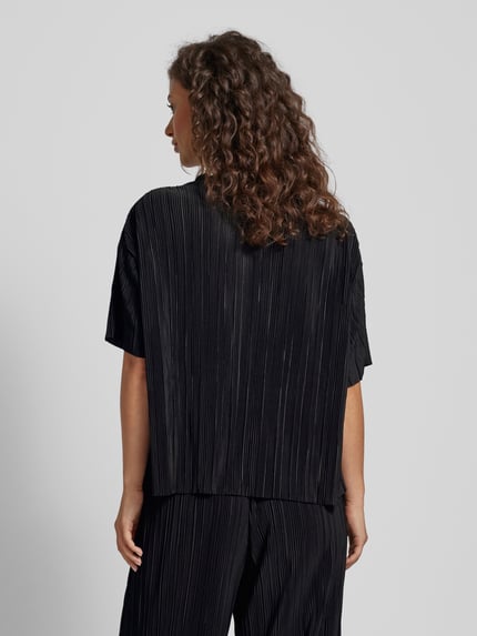 ONLY T-shirt met plissévouwen, model 'RAVENNA' Zwart - 5