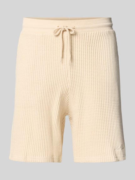 Les Deux Regular Fit Sweatshorts mit Strukturmuster Modell 'Otto' Offwhite 2
