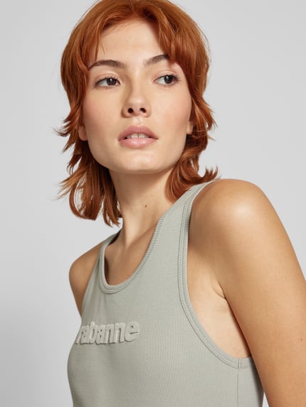 Rabanne Maxi-jurk met labeldetail Lichtgrijs - 3
